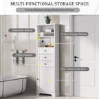 Armario de almacenamiento vertical Whisen con cajones y estantes ajustables para baño, estudio, oficina e interiores