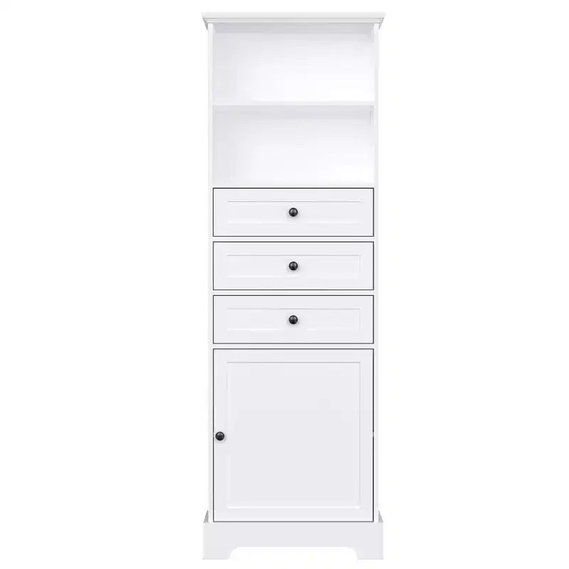 Armario de almacenamiento vertical Whisen con cajones y estantes ajustables para baño, estudio, oficina e interiores