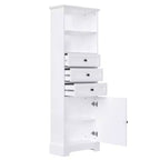 Armario de almacenamiento vertical Whisen con cajones y estantes ajustables para baño, estudio, oficina e interiores