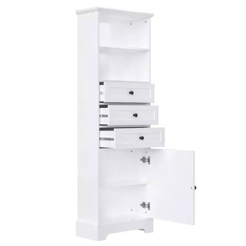 Armario de almacenamiento vertical Whisen con cajones y estantes ajustables para baño, estudio, oficina e interiores