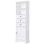 Armario de almacenamiento vertical Whisen con cajones y estantes ajustables para baño, estudio, oficina e interiores