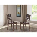 HomeStock Silla de comedor Mediterranean Mingle con asiento de madera, juego de 2