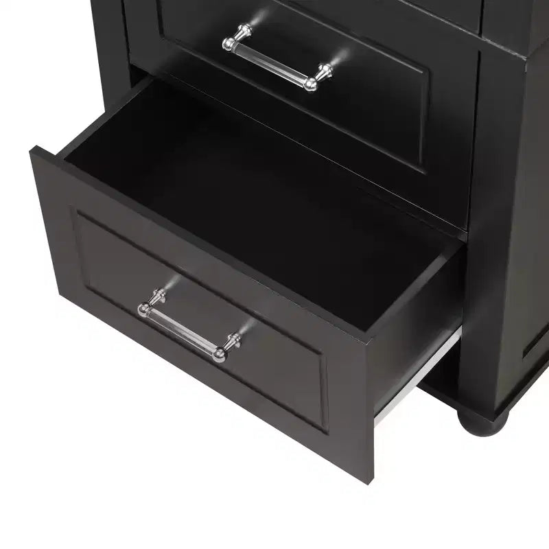Whisen Mueble Alto de Almacenamiento para Baño, Armario Independiente con Dos Cajones y Estante Ajustable
