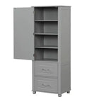 Whisen Mueble Alto de Almacenamiento para Baño, Armario Independiente con Dos Cajones y Estante Ajustable