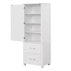 Whisen Mueble Alto de Almacenamiento para Baño, Armario Independiente con Dos Cajones y Estante Ajustable