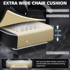 Silla ergonómica Hoffree de piel para juegos y masajes, para oficina, PC, con reposapiés y ajustable