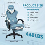 Silla ergonómica Hoffree de piel para juegos y masajes, para oficina, PC, con reposapiés y ajustable