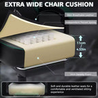 Silla ergonómica Hoffree de piel para juegos y masajes, para oficina, PC, con reposapiés y ajustable