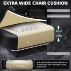 Silla ergonómica Hoffree de piel para juegos y masajes, para oficina, PC, con reposapiés y ajustable