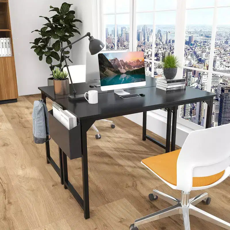 Escritorio para juegos de ordenador de 55 pulgadas con almacenamiento, mesa de PC de estilo moderno y sencillo para jóvenes, estudiantes y adultos en casa o la oficina