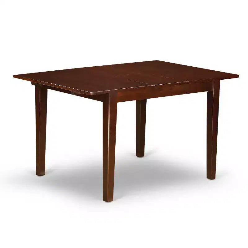 Juego de comedor HomeStock: mesa con extensión y sillas de caoba