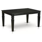 Juego de comedor HomeStock de 7 piezas, moderno, acabado negro