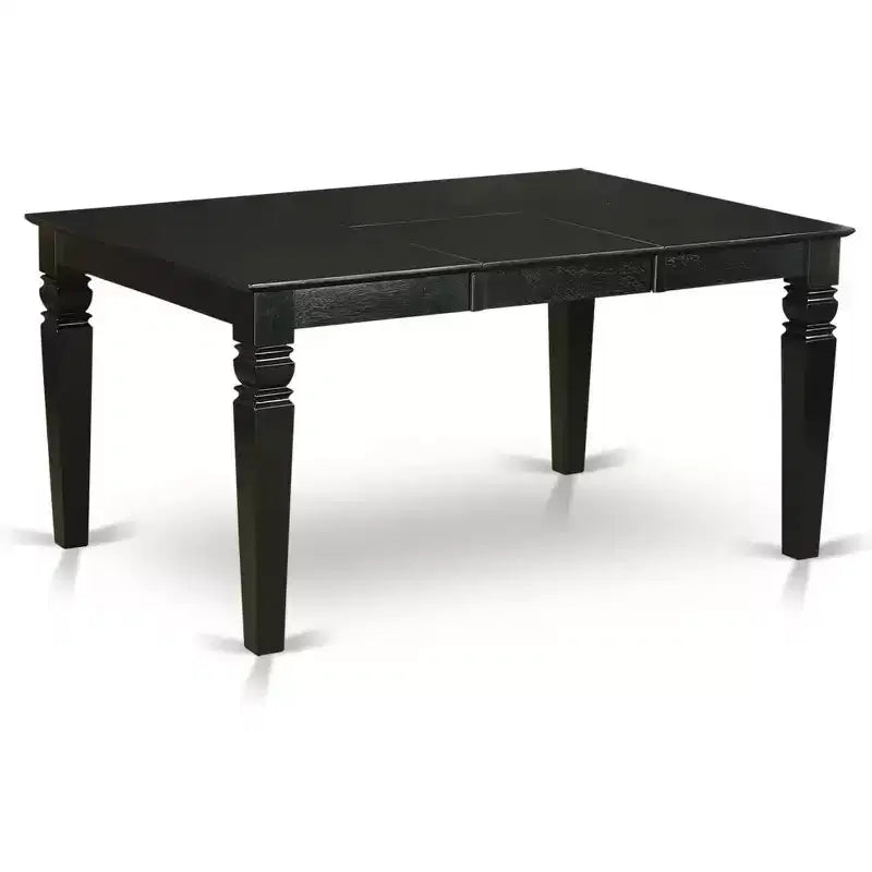 Juego de comedor HomeStock de 7 piezas, moderno, acabado negro