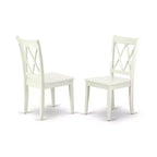 Juego de muebles de comedor HomeStock de 6 piezas, mesa rectangular y sillas, blanco lino