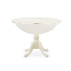 Juego de comedor redondo HomeStock de 5 piezas con sillas Parsons de tela de lino