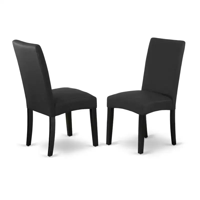 Juego de mesa de comedor rectangular multicolor de 7 piezas HomeStock con sillas de tela de lino