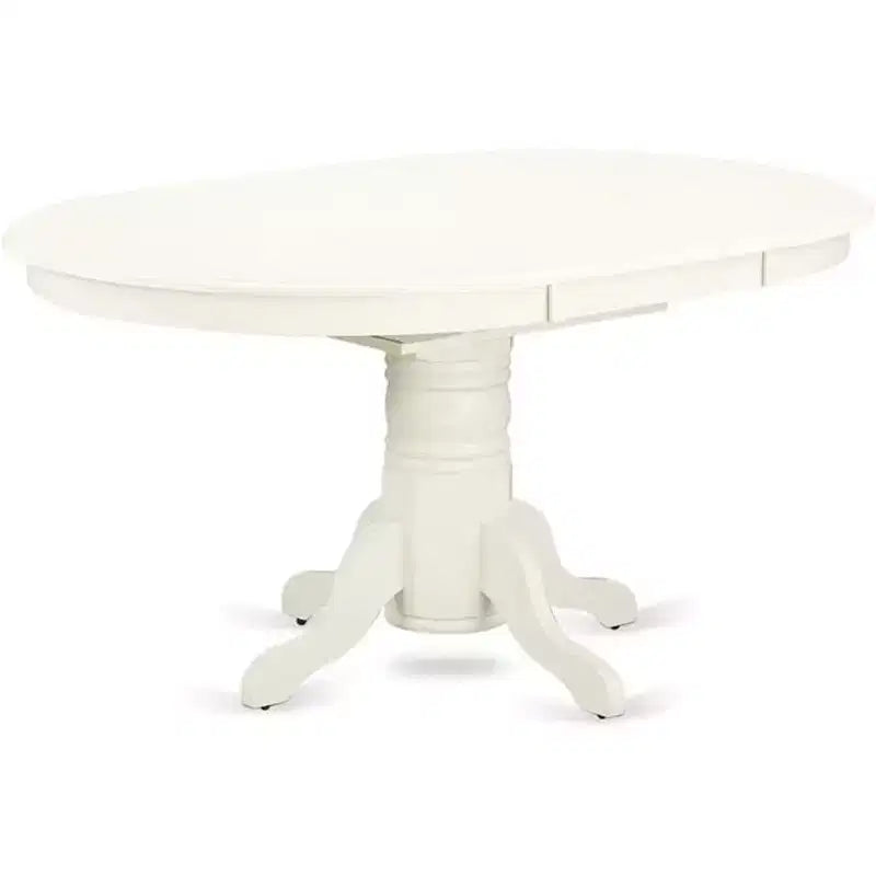 Juego de mesa de cocina HomeStock de 7 piezas, sillas Parson en lino blanco