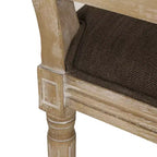 Christopher Knight Home Sillas de comedor tapizadas de madera y mimbre estilo rústico francés Brownell (Juego de 4)