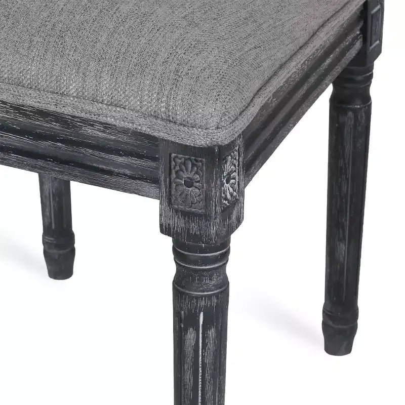 Christopher Knight Home Sillas de comedor tapizadas de madera y mimbre estilo rústico francés Brownell (Juego de 4)