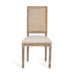 Christopher Knight Home Sillas de comedor tapizadas de madera y mimbre estilo rústico francés Brownell (Juego de 4)