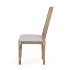 Christopher Knight Home Sillas de comedor tapizadas de madera y mimbre estilo rústico francés Brownell (Juego de 4)