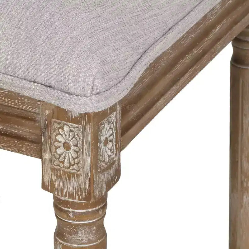 Christopher Knight Home Sillas de comedor tapizadas de madera y mimbre estilo rústico francés Brownell (Juego de 4)