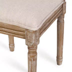 Christopher Knight Home Sillas de comedor tapizadas de madera y mimbre estilo rústico francés Brownell (Juego de 4)
