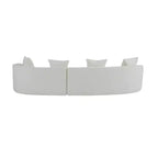 Christopher Knight Home Hailey Sofá seccional curvo moderno tapizado en bouclé de 126" y 5 plazas con almohadas