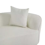 Christopher Knight Home Hailey Sofá seccional curvo moderno tapizado en bouclé de 126" y 5 plazas con almohadas
