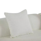 Christopher Knight Home Hailey Sofá seccional curvo moderno tapizado en bouclé de 126" y 5 plazas con almohadas