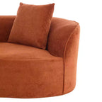 Christopher Knight Home Hailey Sofá seccional curvo moderno tapizado en bouclé de 126" y 5 plazas con almohadas