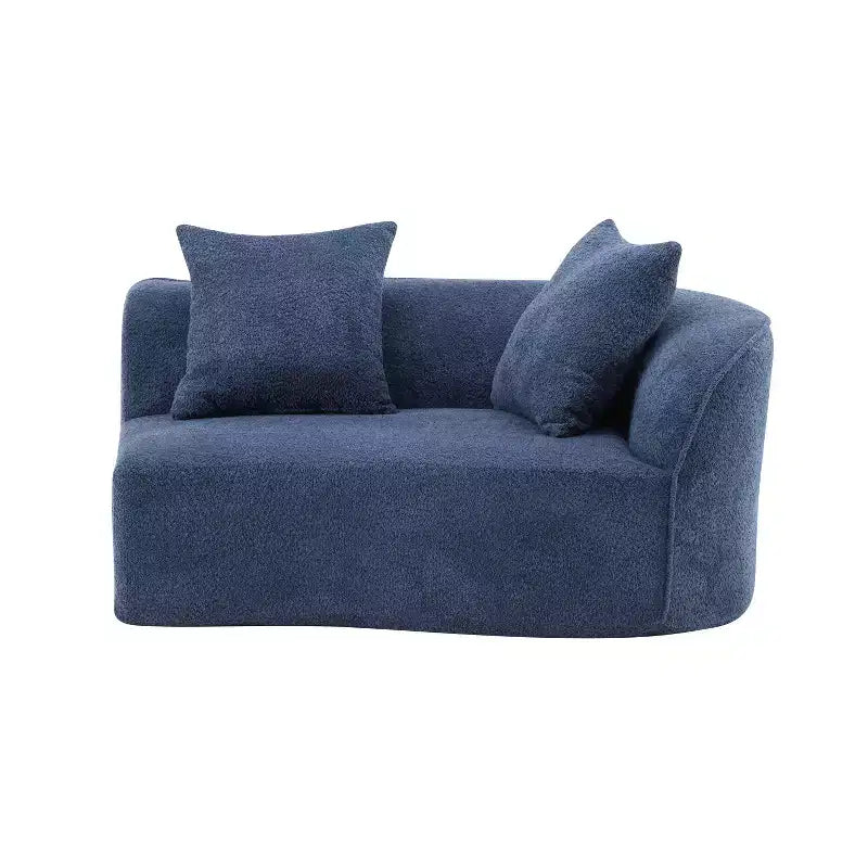 Christopher Knight Home Hailey Sofá seccional curvo moderno tapizado en bouclé de 126" y 5 plazas con almohadas