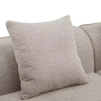 Christopher Knight Home Hailey Sofá seccional curvo moderno tapizado en bouclé de 126" y 5 plazas con almohadas