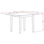 Mesa rectangular HomeStock de 30x48 con 2 alas abatibles