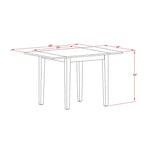 Mesa rectangular HomeStock de 30x48 con 2 alas abatibles