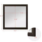 Juego de dormitorio de muebles de 5 piezas de madera natural antigua tamaño Queen - Cama, 2 cómodas, espejo y mesita de noche