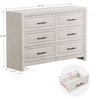 Juego de dormitorio de muebles de 5 piezas de madera natural antigua tamaño Queen - Cama, 2 cómodas, espejo y mesita de noche