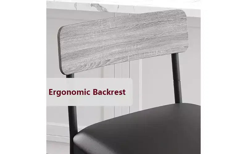 Juego de 2 taburetes de bar, taburetes de bar de cocina con reposapiés, taburetes de bar tapizados en PU de altura de mostrador, sillas de bar para isla de cocina, mostrador