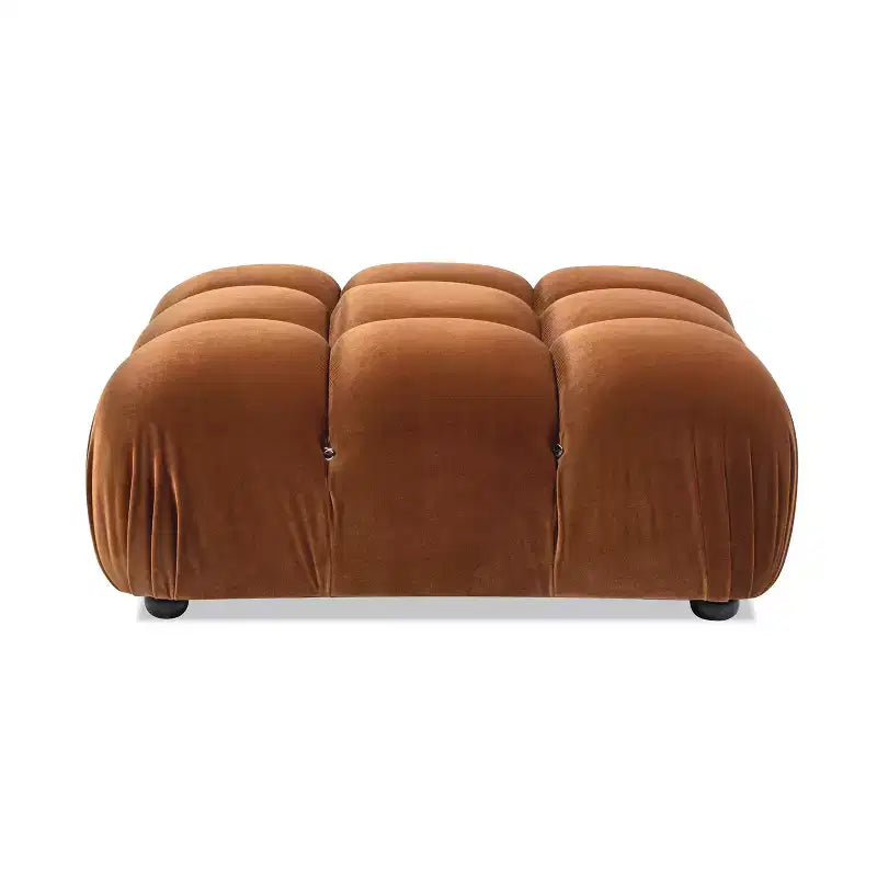 Puf otomano de cóctel moderno modular Jennifer Taylor Home Marcel 36 Bubble, terciopelo de alto rendimiento verde oliva