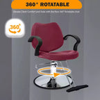 BestMassage Sillón de barbero para peluquería con bomba hidráulica giratoria 360 grados
