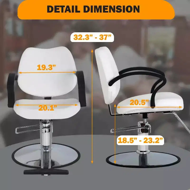 BestMassage Sillón de barbero para peluquería con bomba hidráulica giratoria 360 grados