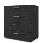 Tvilum, cómoda de 4 cajones Austin, grano de madera negra