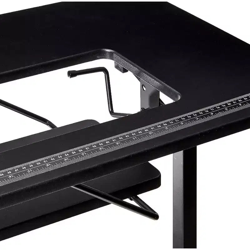 Mesa de costura plegable portátil SewingRite SewStation 101 con patas de acero, negra - Perfecta para el hogar, la oficina y los negocios