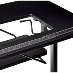 Mesa de costura plegable portátil SewingRite SewStation 101 con patas de acero, negra - Perfecta para el hogar, la oficina y los negocios