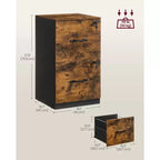 Archivador vertical de 2 cajones con 2 cajones con cerradura, riel colgante ajustable, gabinete de archivo, soporte para impresora