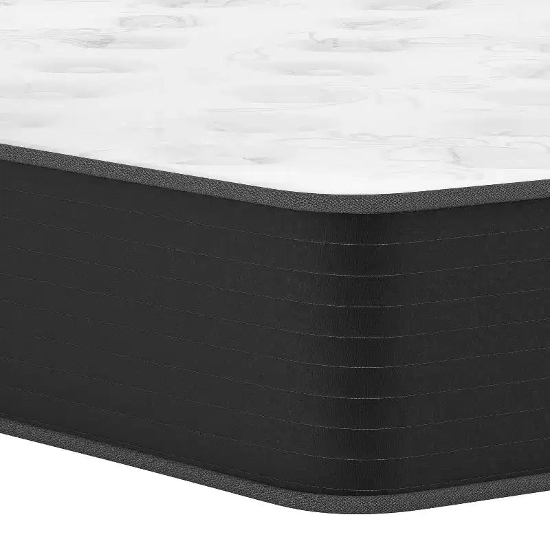 Colchón Híbrido Emma and Oliver de 10 Pulgadas, Espuma de Refrigeración de Alta Densidad y Colchón de Muelles Ensacados en Caja, Espuma con Certificación CertiPur-US, Blanco/Negro