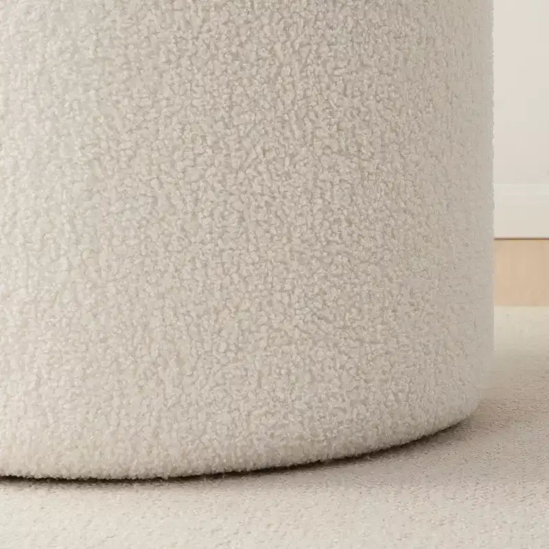 Puf otomano Ornavo Home de 22 pulgadas redondo grande para almacenamiento y mesa de centro
