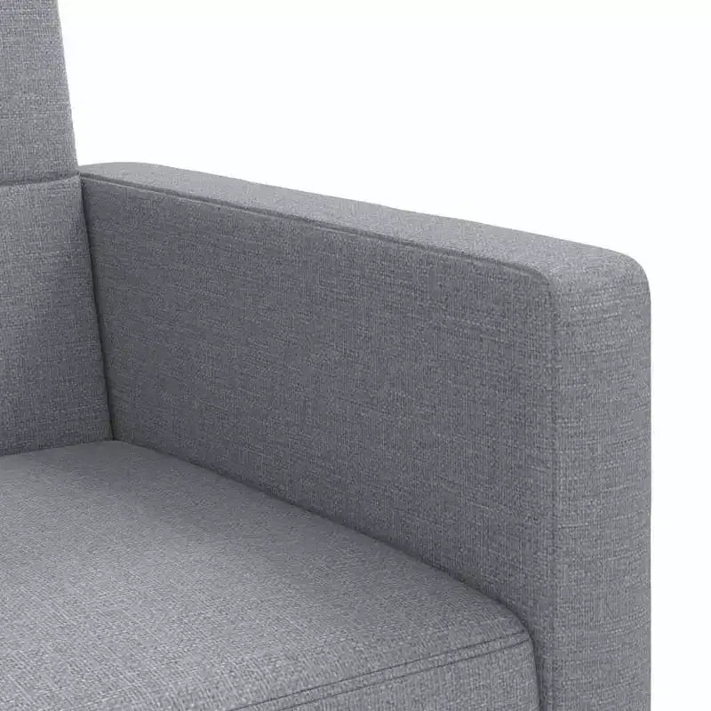 vidaXL Sofá cama biplaza Sofá cama convertible con cojines para estudio Tela - Gris claro