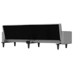 vidaXL Sofá cama biplaza Sofá cama convertible con cojines para estudio Tela - Gris claro