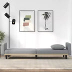 vidaXL Sofá cama biplaza Sofá cama convertible con cojines para estudio Tela - Gris claro